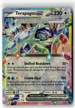 Terapagos ex ⭐ 092/131 Holo Double Rare Prismatic Evolutions 2025 Pokemon NM - Image 1