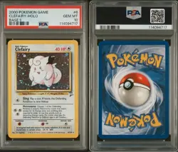 2000 Pokemon TCG Clefairy #6/130 Holo Rare Unlimited Edition Base Set 2 PSA10 - Image 3