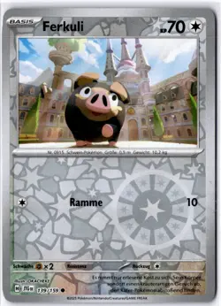 Pokemon Ferkuli 139/159 - Reisegefahrten - Reverse Holo Near Mint Deutsch - Image 1