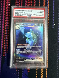 2023 POKEMON MEW EN-151 SPECIAL ILLUSTRATION RARE #200 BLASTOISE EX PSA 10 - Image 1