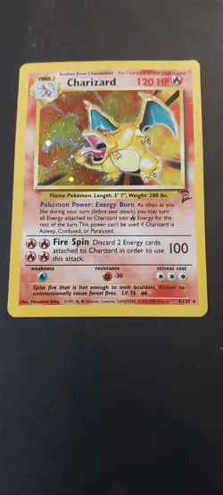 Charizard 4/130 Holo Rare - Base Set 2 - 2000 Pokemon WOTC LP Vintage - Image 1