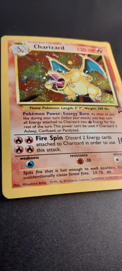Charizard 4/130 Holo Rare - Base Set 2 - 2000 Pokemon WOTC LP Vintage - Image 3