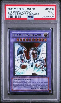 Yugioh Cyber End-Drache Ultimate Rare 1. Auflage CRV-DE036 PSA 9 Mint - Image 1