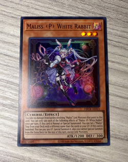 Yugioh Asian English DBCB-AE015 Maliss P White Rabbit Super Rare Uncensored Art - Image 1