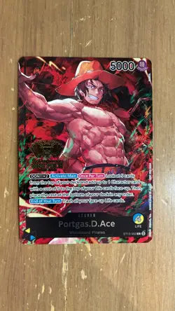 Portgas.D.Ace (2nd Anniversary Tournament) ST13-002 One Piece Promo Stamped⚓📈 - Image 1
