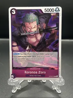 One Piece TCG Roronoa Zoro Rare Holo OP09-076 Emperors in the New World - Image 1