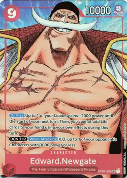 One Piece Edward.Newgate (004) (Alternate Art) #OP02-004 Foil Paramount War NM - Image 1