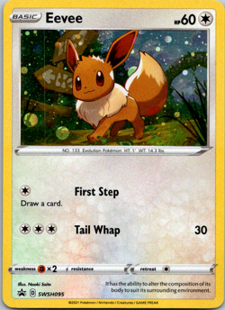 Eevee Holo SWSH095 Black Star Promo 2021 Pokemon Card Near Mint - Mint - Image 1