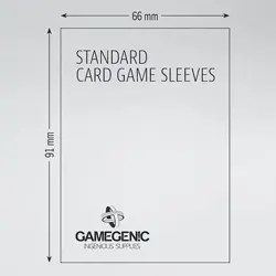 Gamegenic Standard Card PRIME Sleeves (66 x 91) 50 ct CLEAR - NEW - Image 2
