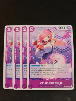 X4 Playset Vinsmoke Reiju - OP06-068 One Piece Card Game - Image 1