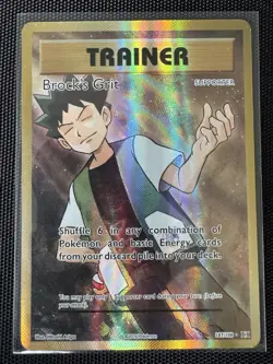 Pokemon Brock's Grit 107/108 Evolutions Full Art Holo Trainer Card - Image 1