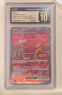 CGC 10 PRISTINE Mew Ex 053 SVP ALTERNATE ART PROMO SVP053 Pokemon Card 151 - Image 2