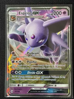 Pokemon Espeon GX 61/149 SM Base Set 200HP Ultra Rare Stage 1 Holo TCG Card - Image 1