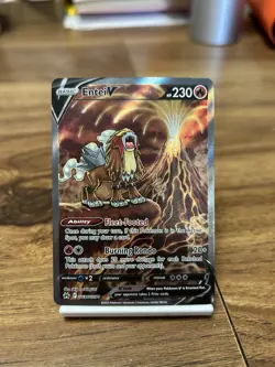 Pokemon Entei v Holo Ultra Rare TCG Card Crown Zenith Galarian Gallery GG36/GG70 - Image 1