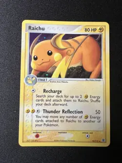 Pokemon TCG Raichu 12/112 FireRed & LeafGreen Reverse Holo Card - Image 1