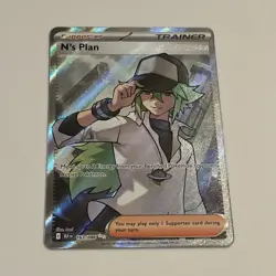 N's Plan 163/086 Sv: Black Bolt Holo Full Art Pokemon Trainer Card - Image 1