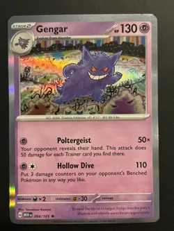 Pokemon Gengar TCG Holo Rare Card 094/165 Scarlet & Violet 151 NM Condition - Image 1