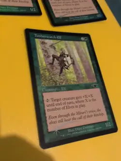 Timberwatch Elf x3 Magic the Gathering 3 Card. Legions. Old Vintage FOIL - Image 2