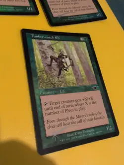 Timberwatch Elf x3 Magic the Gathering 3 Card. Legions. Old Vintage FOIL - Image 3