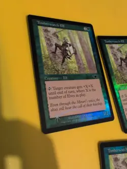 Timberwatch Elf x3 Magic the Gathering 3 Card. Legions. Old Vintage FOIL - Image 4