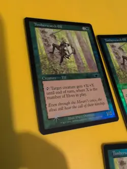 Timberwatch Elf x3 Magic the Gathering 3 Card. Legions. Old Vintage FOIL - Image 5