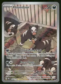 Pokemon Cards Houndour 204/197 Obsidian Flames Illustration Rare NM - Image 1