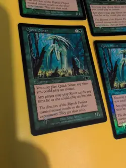 Quick Sliver Playset. Magic the Gathering 4 Card. Legions. Old Vintage FOIL - Image 2