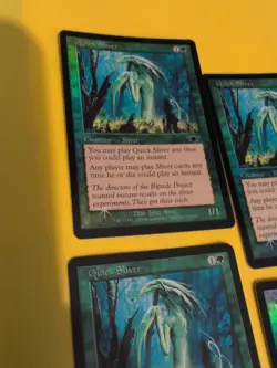 Quick Sliver Playset. Magic the Gathering 4 Card. Legions. Old Vintage FOIL - Image 4