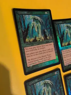 Quick Sliver Playset. Magic the Gathering 4 Card. Legions. Old Vintage FOIL - Image 5