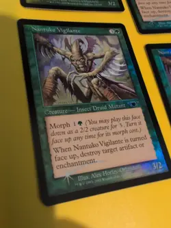 Nantuko Vigilante. Playset Magic the Gathering 4 Card Legions. Old Vintage FOIL - Image 3