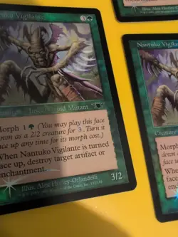 Nantuko Vigilante. Playset Magic the Gathering 4 Card Legions. Old Vintage FOIL - Image 4