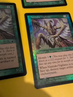 Nantuko Vigilante. Playset Magic the Gathering 4 Card Legions. Old Vintage FOIL - Image 5