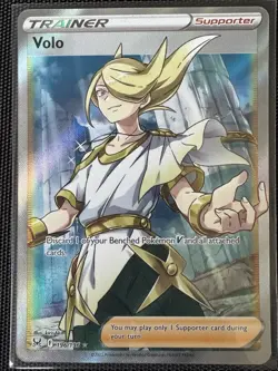 Pokemon Volo 196/196 Swsh11: Lost Origin Full Art Holo Trainer Card - Image 1