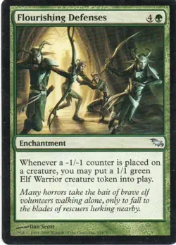 MTG: Shadowmoor: Flourishing Defenses: Lightly Played Condition - Image 1