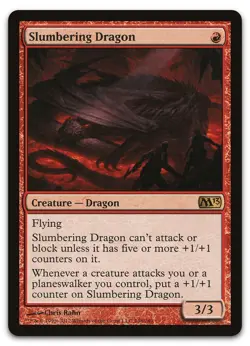 Slumbering Dragon #148 (LP) Magic 2013 M13 Magic MTG - Image 1