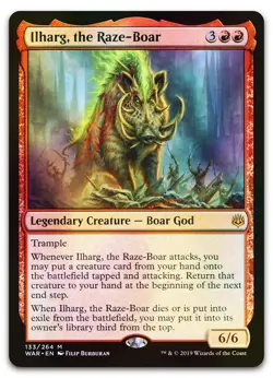 Ilharg, the Raze-Boar #133 (Foil) (NM) War of the Spark WAR Magic MTG - Image 1