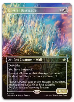 Crystal Barricade (Borderless) #296 (Foil) (NM) Foundations FDN Magic MTG - Image 1