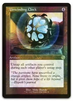 Unwinding Clock #61 (Foil) (LP) Brothers' War BRR Magic MTG - Image 1
