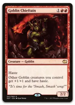 Goblin Chieftain #41 (LP) Merfolk vs Goblins DDT Magic MTG - Image 1
