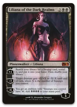 Liliana of the Dark Realms #102 (LP) Magic 2014 M14 Magic MTG - Image 1