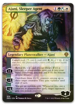 Ajani, Sleeper Agent (376) #376 (Foil) (NM) Dominaria United DMU Magic MTG - Image 1