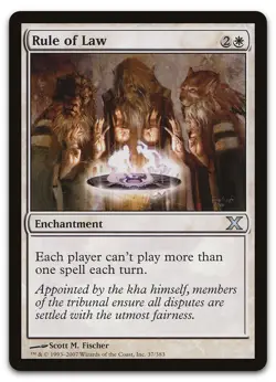 Rule of Law #37 (NM) 10th Edition 10E Magic MTG - Image 1