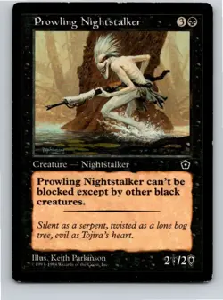 Magic the Gathering HP Prowling Nightstalker Portal Second Age MTG Free Shipping - Image 1