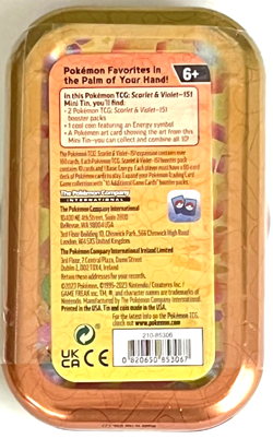 New Sealed Pokemon TCG: Scarlet & Violet 151 Mini Tin Alakazam & Hitmonlee - Image 2
