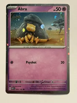 HD Cosmos Holo Abra 063/165 & Electabuzz 125/165 - Pokemon 151 Promo - Image 2