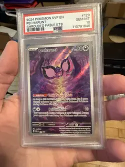 2024 POKEMON SVP EN-SV BLACK STAR PROMO #129 PECHARUNT PSA 10 - Image 1