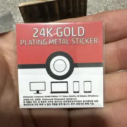 24k Gold Plated Pokemon Sticker - Pikachu - Image 2