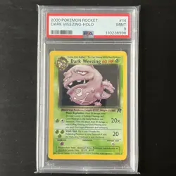 Pokemon - Team Rocket - Dark Weezing Holo - 2000 - 14/82 - PSA 9 - Mint - Image 1