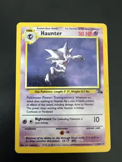 Pokemon TCG Haunter Fossil 6/62 Holo Unlimited Rare MP Condition - Image 1