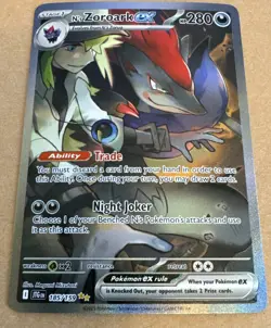 Pokemon TCG N’s Zoroark ex 185/159 SV09: Journey Together Special Illustration - Image 2